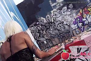 Pov Pickup Of Blonde Milf Sophie Logan Getting Fucked Hard On Public Stairs In Doggystyle