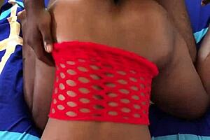 Attractive Black Woman Enjoys Doggystyle Position with Partner