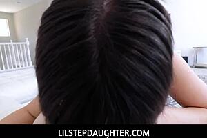 Bratty Step Daughter Alex Kane Gives Stepdad Blowjob And Sex As Best Gift