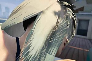 GTA 5 - Cutie Bikini Babe Gets Fucked Hard on the Yacht During the Game!