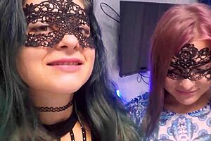 Two Girls Share Blowjob Together