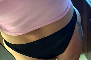 sexy alice blows boyfriend in kitchen