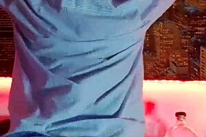 She says, 'Masturbate live with dildo.'