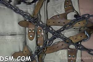 in this casual scene, bound hardcore femdom with cock spanking and pussy fucking unfolds in sadomasochism style