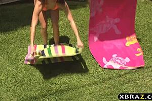 bikini babes squirting big time all over a big cock 😍