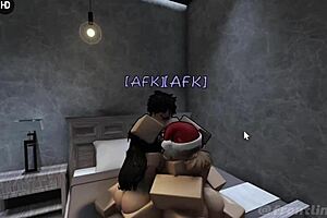 Two horny sluts from ingame crave fucking, their huge tits and asses bouncing on big cocks in a threesome.