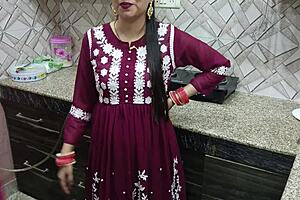 The Indian housewife got roughly fucked by her lover in the kitchen with deepthroat and cumshot action.