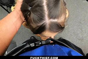 Back Office Interrogation Turns Hardcore For Shoplifting Teen 18+ With Big Cock Pov.