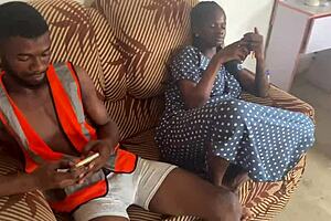 Sexy ebony moans in 4some with long time colleagues