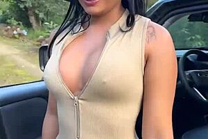 Asian Babe Fucked Without Condom By Black Cop In Woods