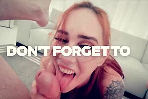 Small Tittied Stepdaughter Caught Me Jerking and Gave Sloppy Blowjob with Deepthroat and Fingering