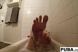 Busty Brett Rossi Enjoys a Relaxing Bath That Feels So Good