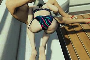 GTA 5 - Cutie Bikini Babe Gets Fucked Hard on the Yacht During the Game!