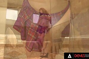 Transsexual babysitters show cocks in close up