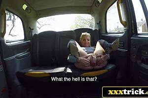 blonde bimbo's ass stretched in london cab with rimjob and missionary fucking.