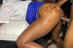 Hey, teacher bends over for doggystyle ass fucking at work