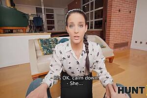 Pov Fucking Brunette's Shaved Pussy Out Of Tune!