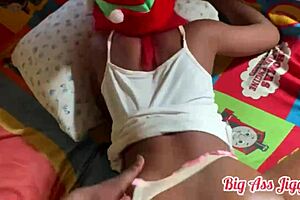 I wrecked my pussy with black long cock on holidays