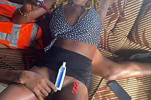 Sexy ebony moans in 4some with long time colleagues