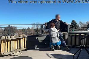 Little 18+ Redhead Slut Gives Fast Handjob And Blowjob To Friend While Boyfriend Waits Public Outdoor Rough Quickie