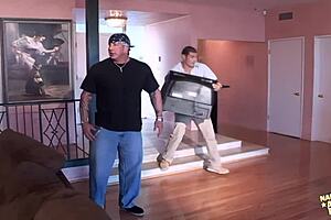 Thieves Seduce Brunette With Anal Threesome