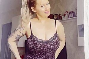 A compilation of cute blondes teasing with their big tits and asses in various scenes