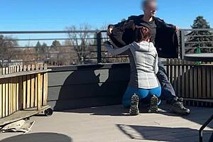 Little 18+ Redhead Slut Gives Fast Handjob And Blowjob To Friend While Boyfriend Waits Public Outdoor Rough Quickie