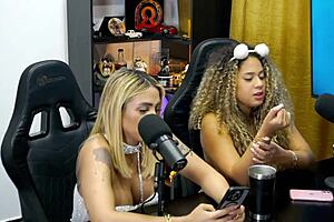 The naughty newbie lifted her skirt to flash that tight ass, winking teasingly at the camera for everyone.