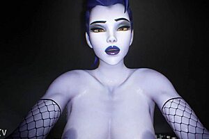 widowmaker fucks tracer with her big futanari cock 😈