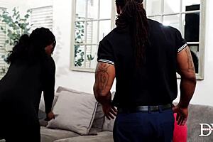 Lyric Sky And Jayla Page Share Big Cock In Threesome