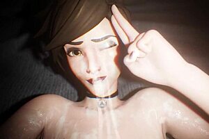 widowmaker fucks tracer with her big futanari cock 😈