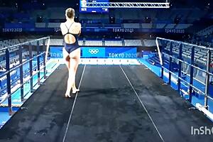 Beautiful Women Perform In Ornamental Jumps With Perfect Bodies And Grace