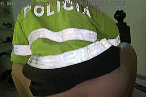 blonde police officer sittin on my cock at work, oh boy!