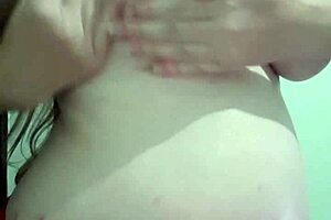 Pregnant blonde wife gets cream and massage in lingerie 😘