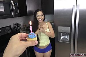 Husband films petite 18+ wife XXX DEVIRGINIZED for my BIRTHDAY