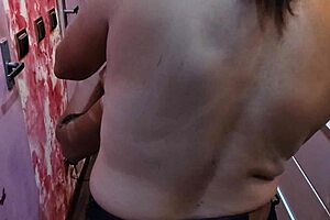 this barber babe has perfect natural tits, wow!