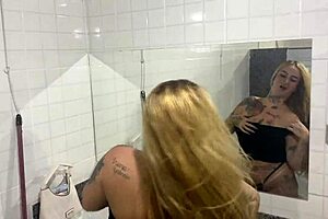 I Caught the Cute Blonde Masturbating in the School Bathroom