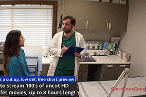 Alexa Rydell spreads in skirt during tampa university entrance physical backstage.