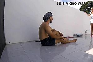 a madame quebrou o pau na obra