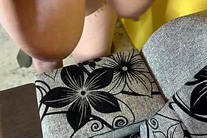 Oh man, watch my pregnant wife take that double creampie in her hairy pussy from our amateur threesome