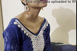 Indian Stepmom and Stepson Share Bed in Hotel with Dirty Talk