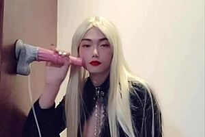 Comfortable Sex with Big Dick in Socks and High Heels