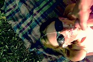 Sexy milf girls performing blowjobs and receiving cumshots in bukkake