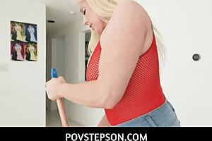 Povstepson busty milf christie stevens enjoys stepfamily traditions with her stepson