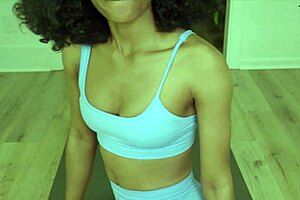 showing your step mom a new workout routine