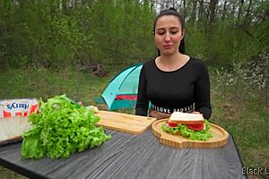 hey, you look hungry - want my big cock in your mouth for that sandwich? i'll film it pov while you suck and swallow every drop