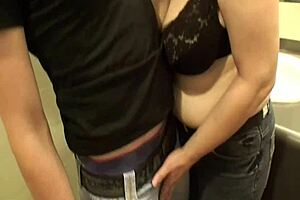 Blonde MILF Blows Big Cock In PUBLIC Mall Restroom