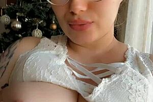 Beautiful Blonde Shows Big Natural Tits Cutely