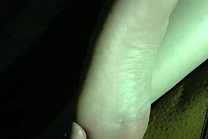 Intense Pleasure as Step Girlfriend's Feet Receive Cumshot in Passionate Moment