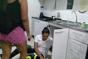 Amateur Horny Woman Hires Plumber Who Ends Up Licking and Fucking Her Big Ass in Doggystyle